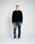 BLACK MOHAIR SWEATER