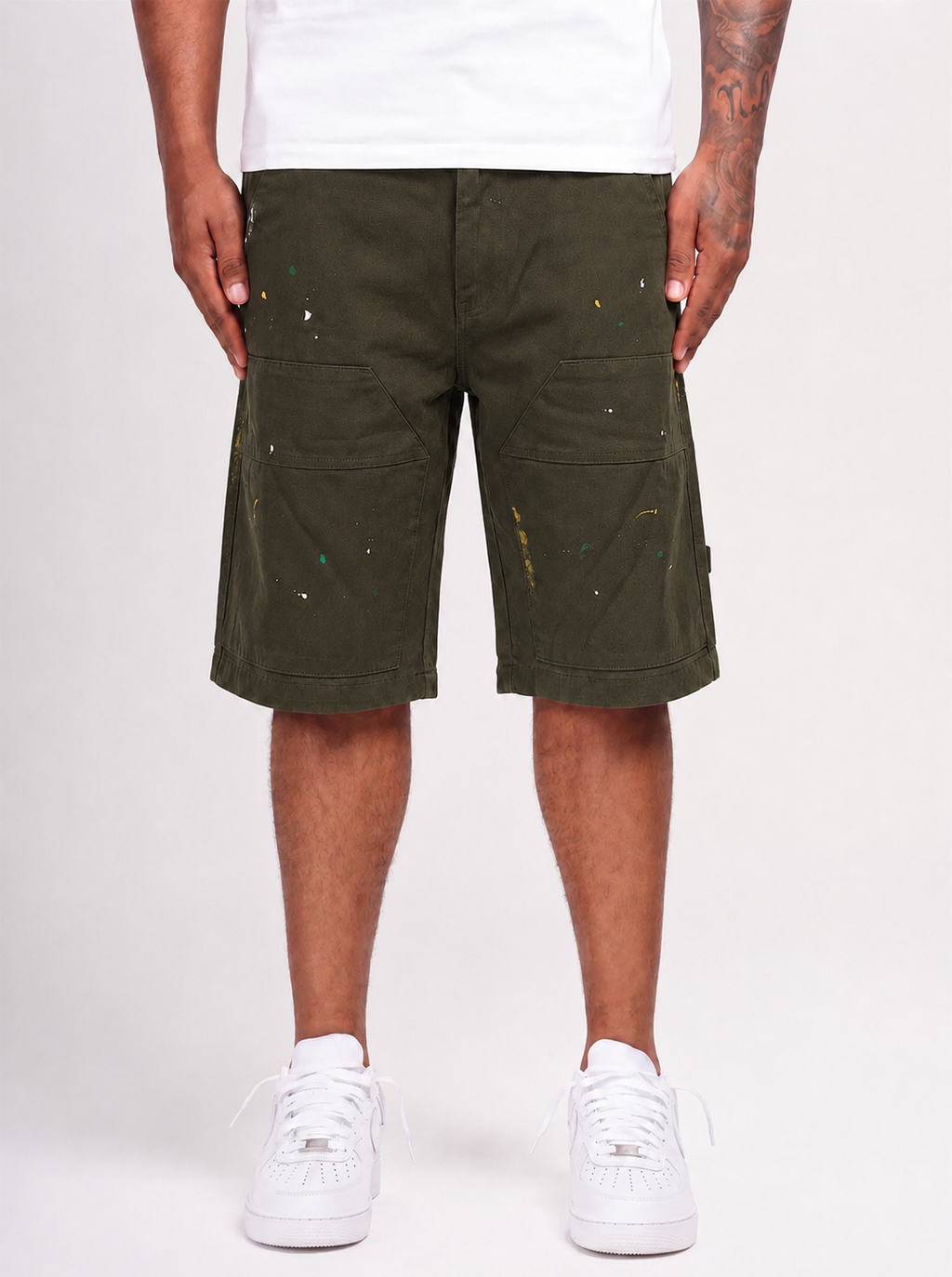 PAINT SPILL SHORTS - GREEN