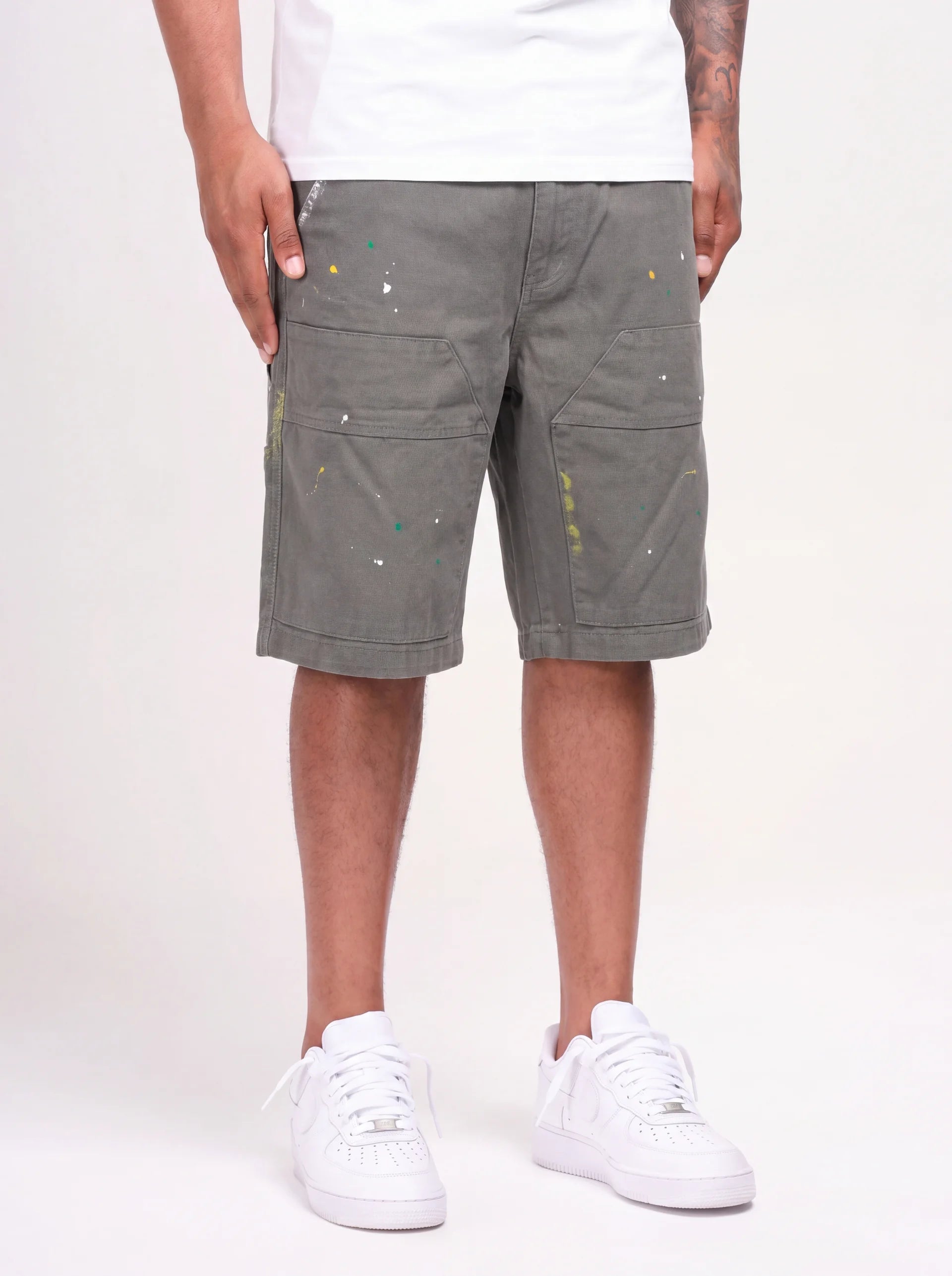 PAINT SPILL SHORTS - GREY