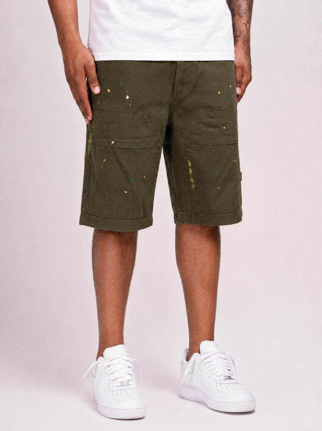 PAINT SPILL SHORTS - GREEN