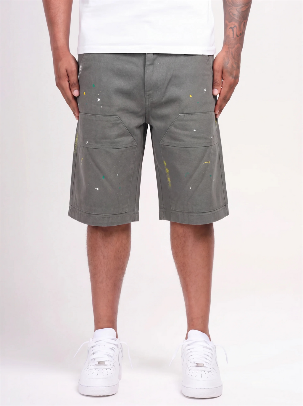PAINT SPILL SHORTS - GREY