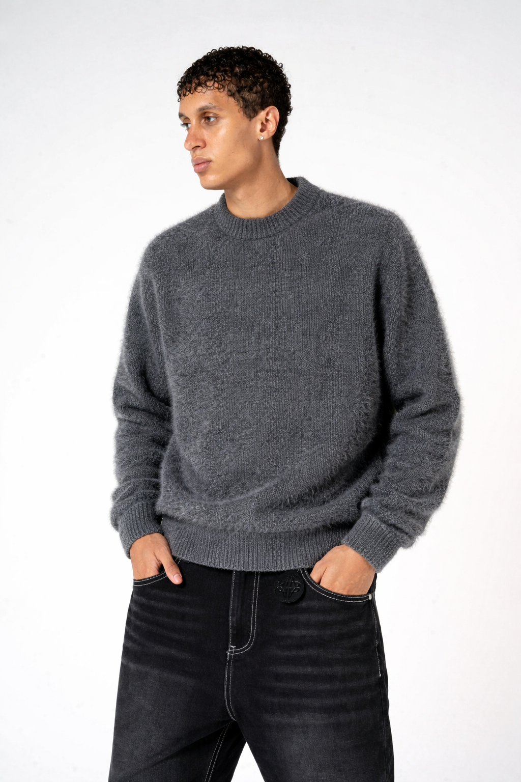 GREY MOHAIR SWEATER