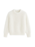 WHITE MOHAIR SWEATER
