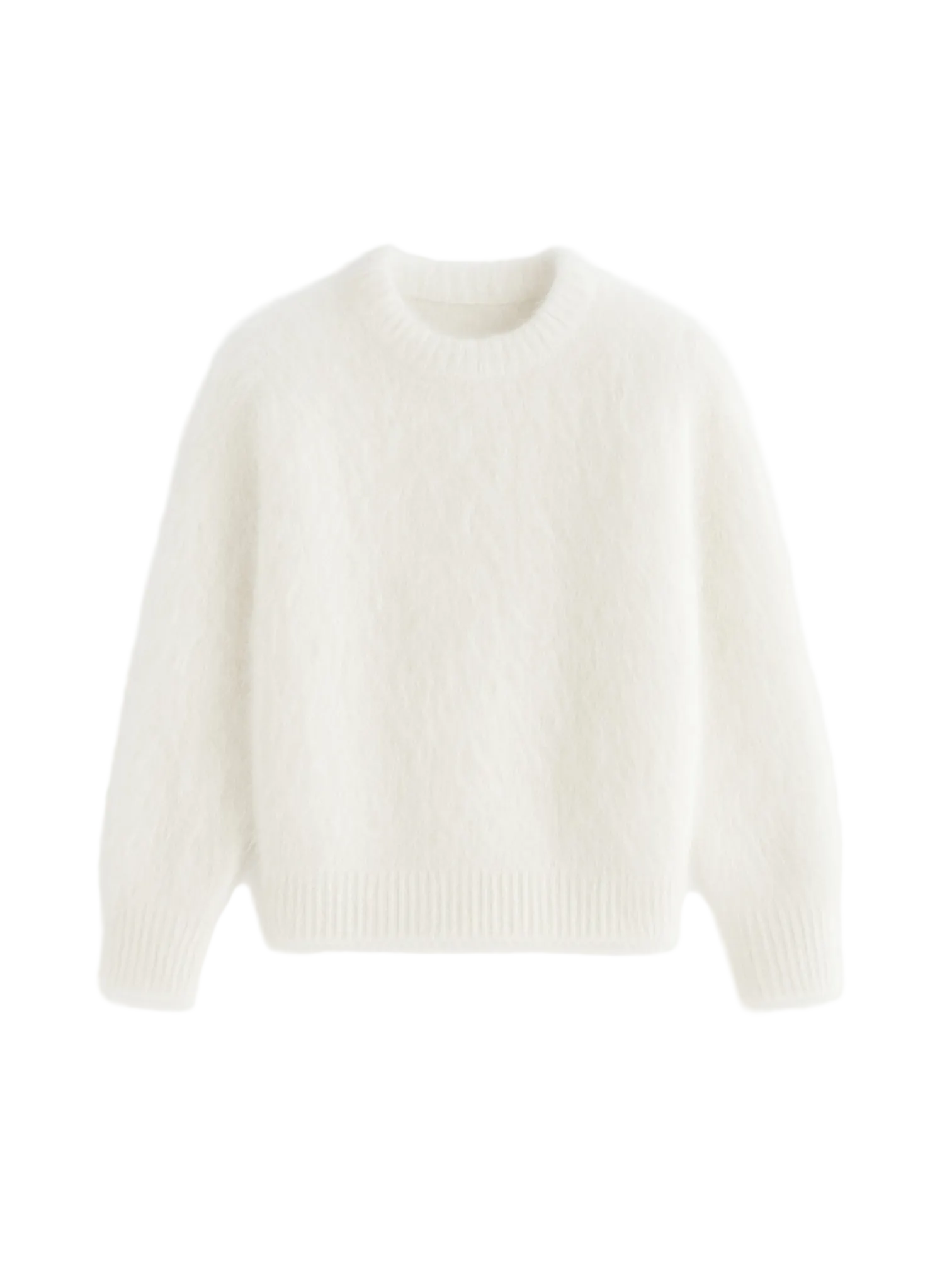 WHITE MOHAIR SWEATER