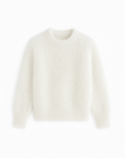 WHITE MOHAIR SWEATER
