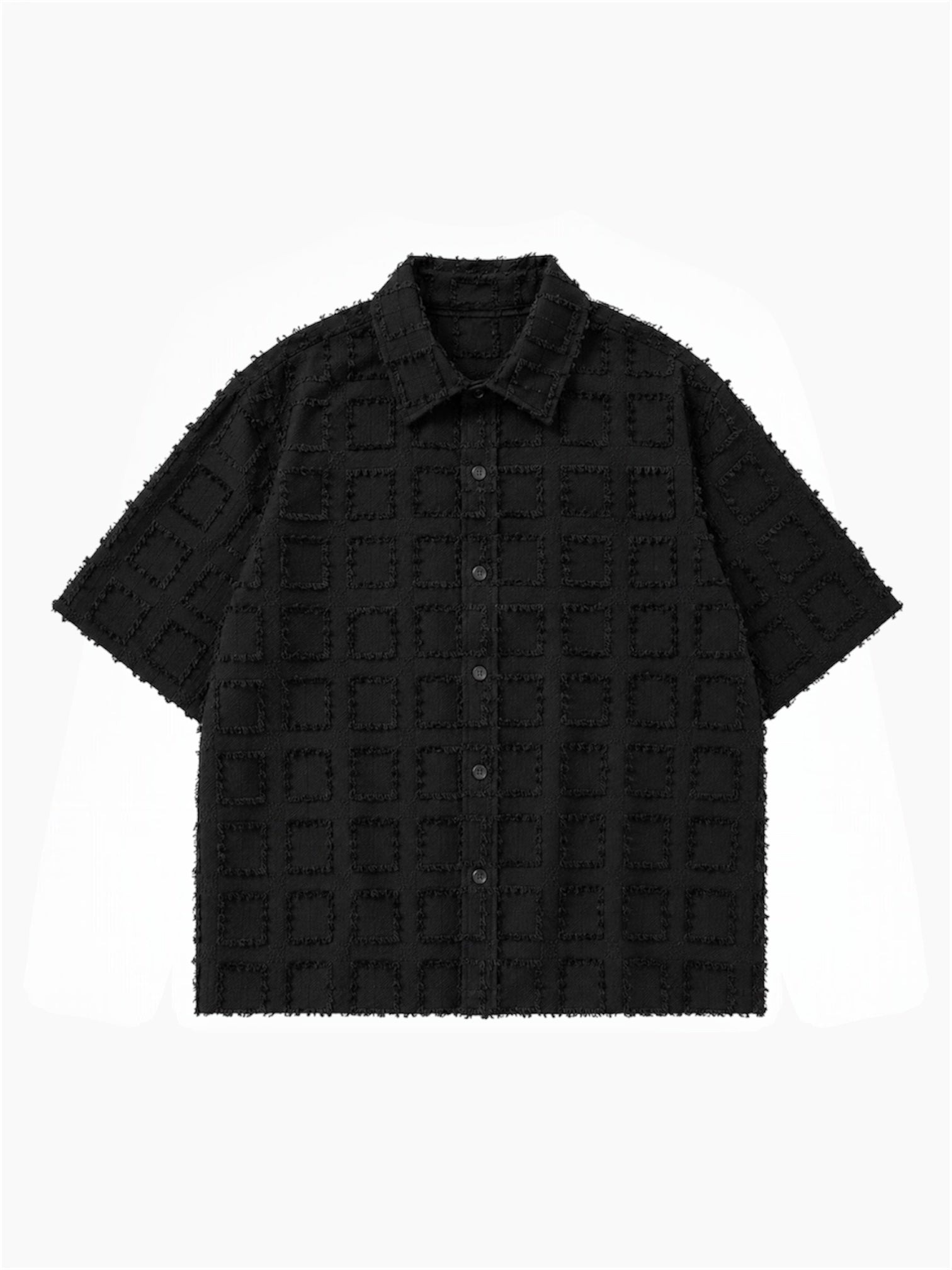 TASSEL OVERSHIRT - BLACK