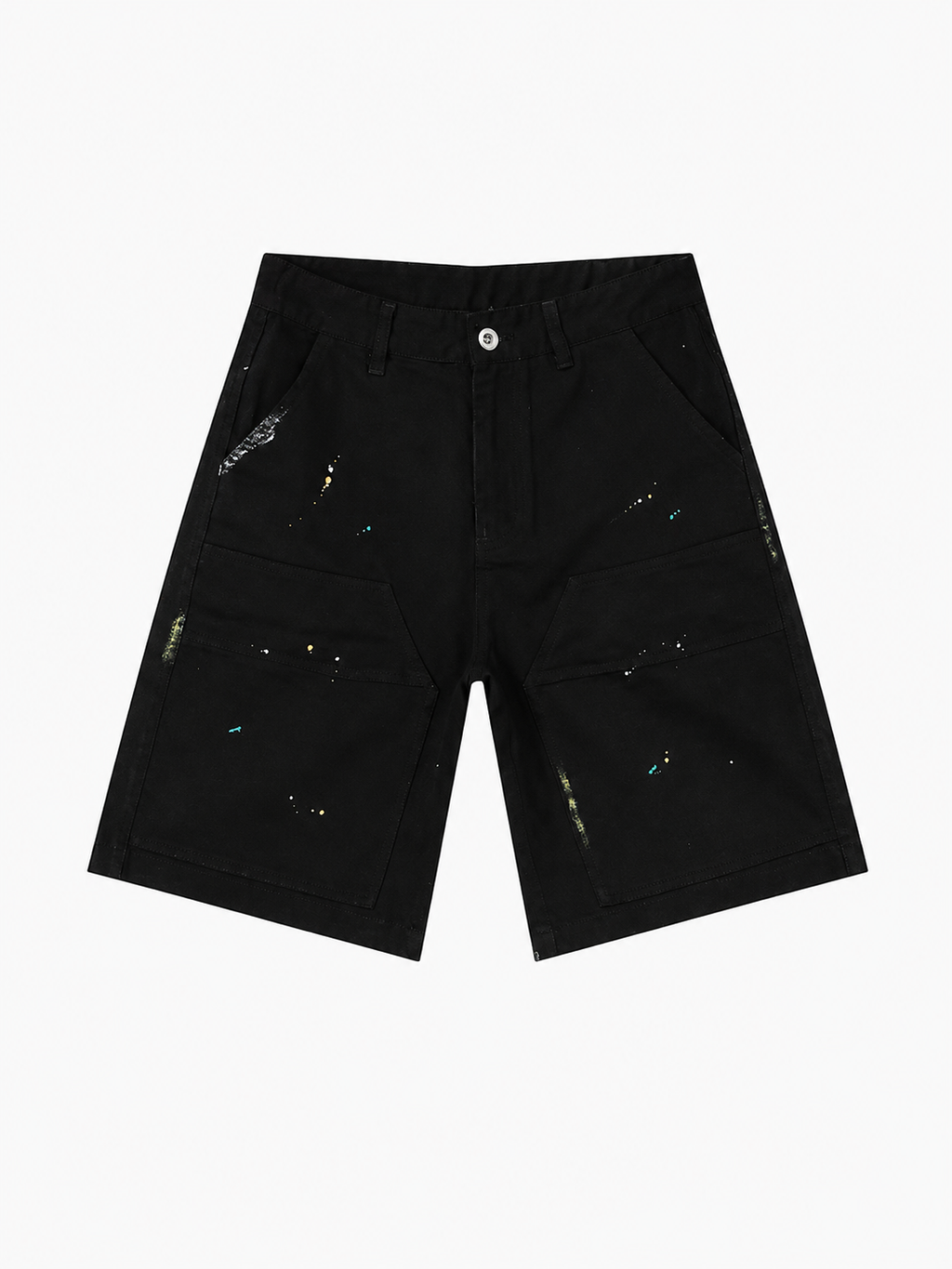PAINT SPILL SHORTS - BLACK