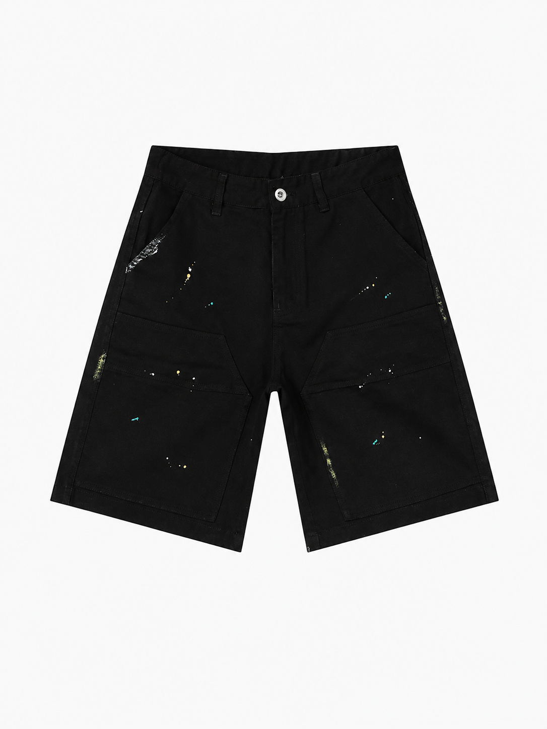 PAINT SPILL SHORTS - BLACK