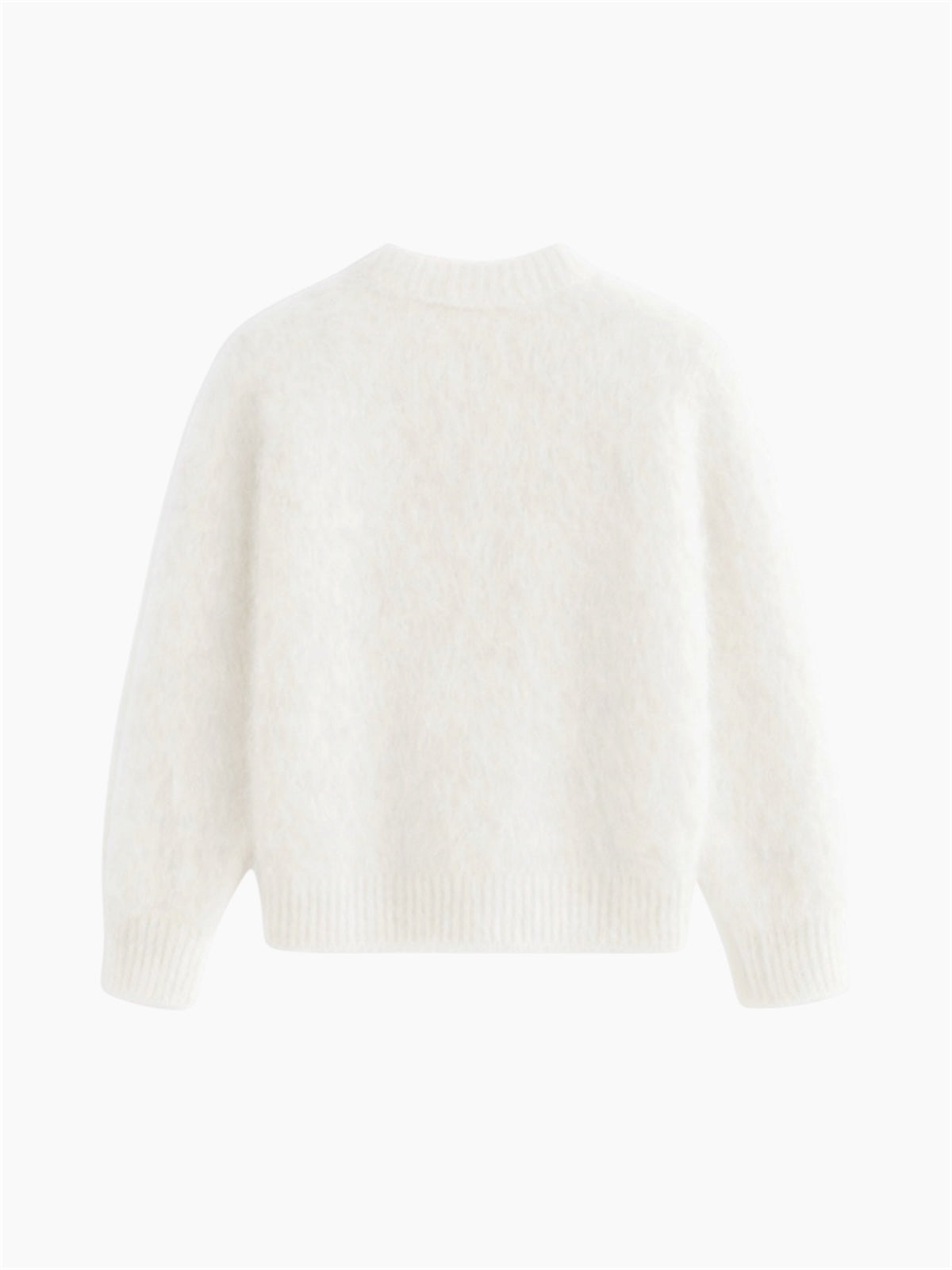 WHITE MOHAIR SWEATER