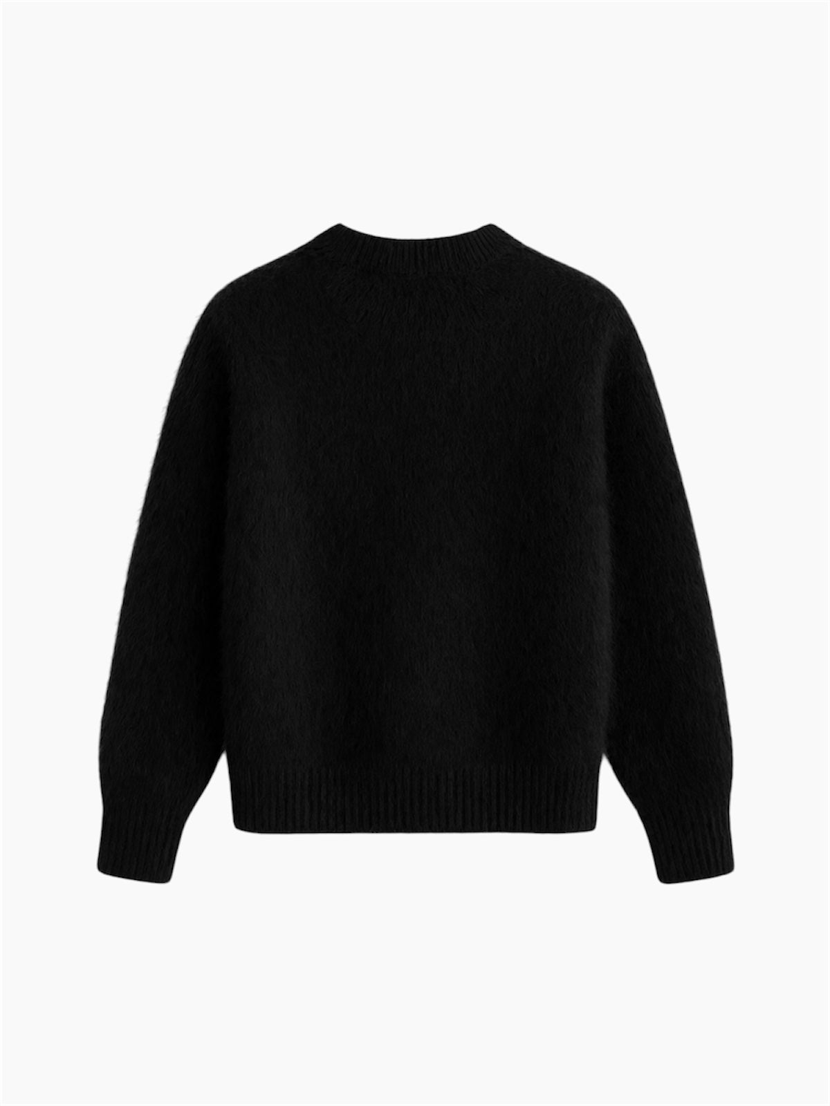 BLACK MOHAIR SWEATER
