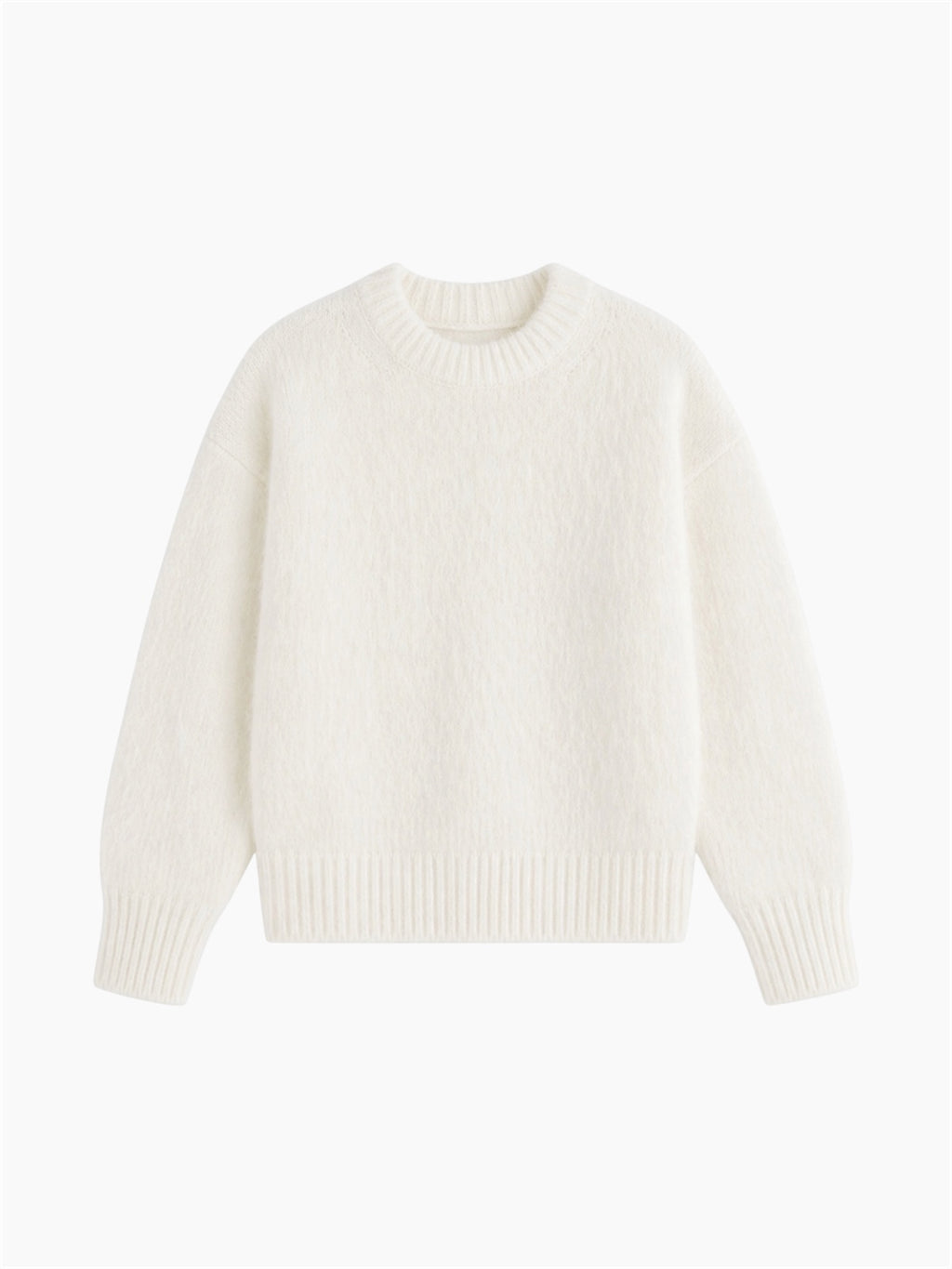 WHITE MOHAIR SWEATER