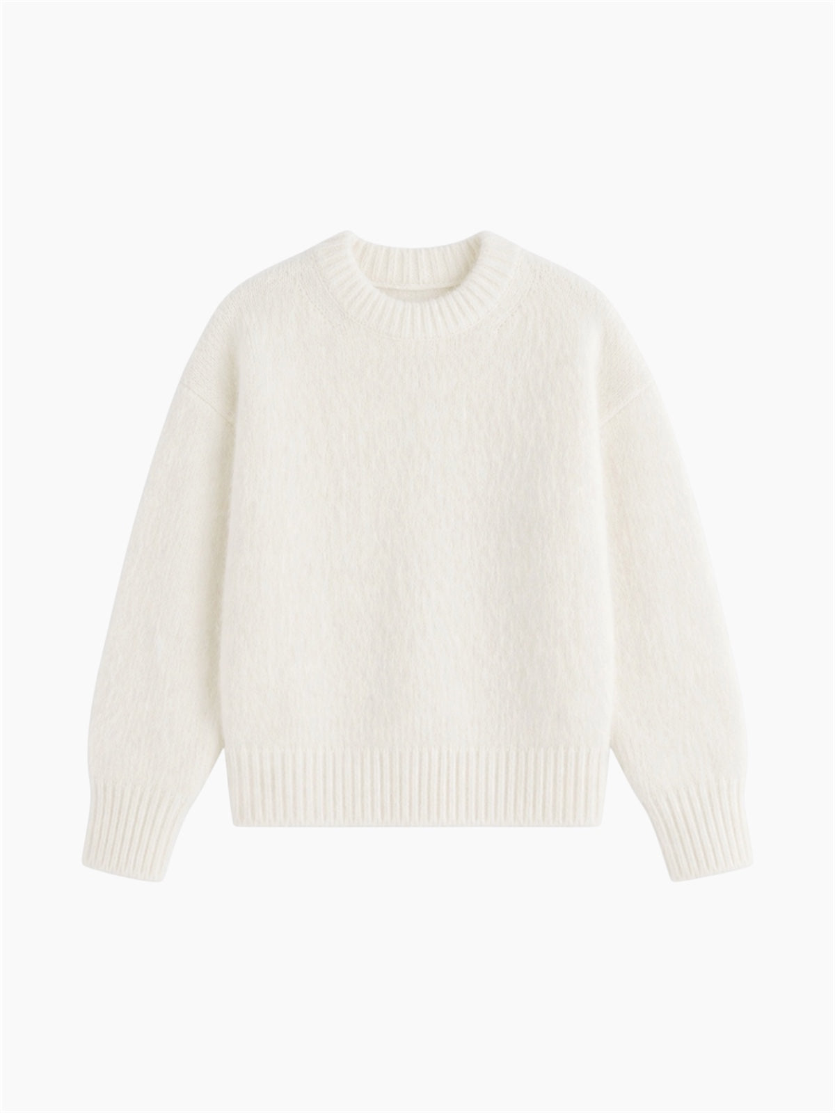 WHITE MOHAIR SWEATER
