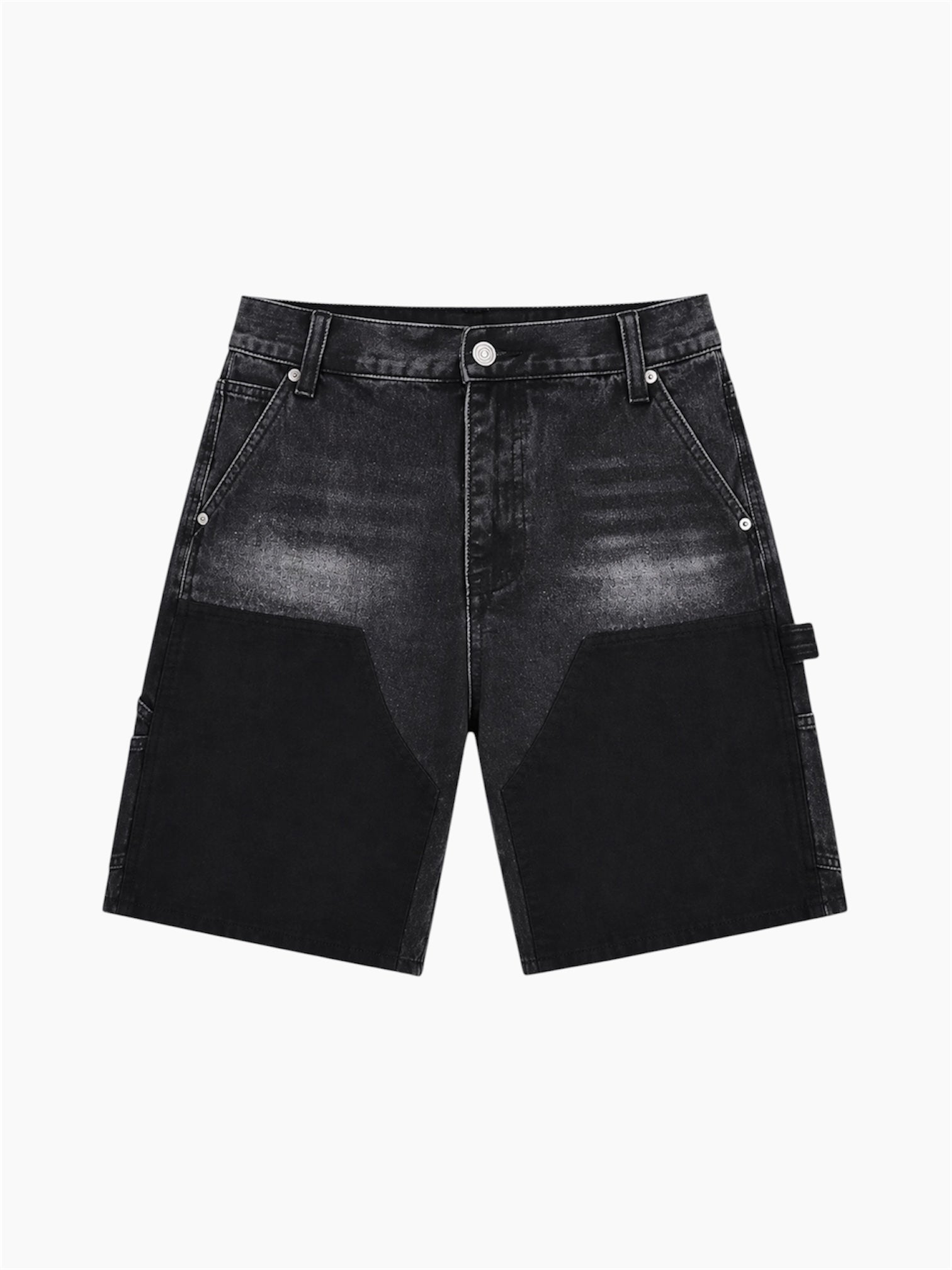 WASHED CARPENTER DENIM SHORTS