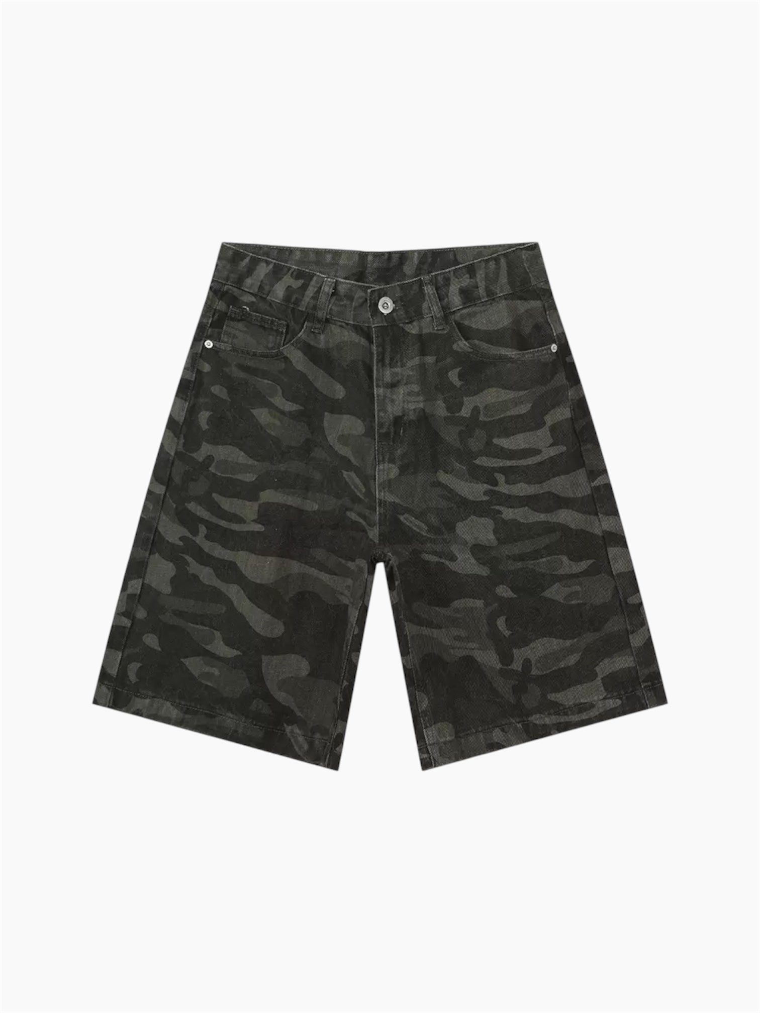 URBAN CAMO DENIM SHORTS