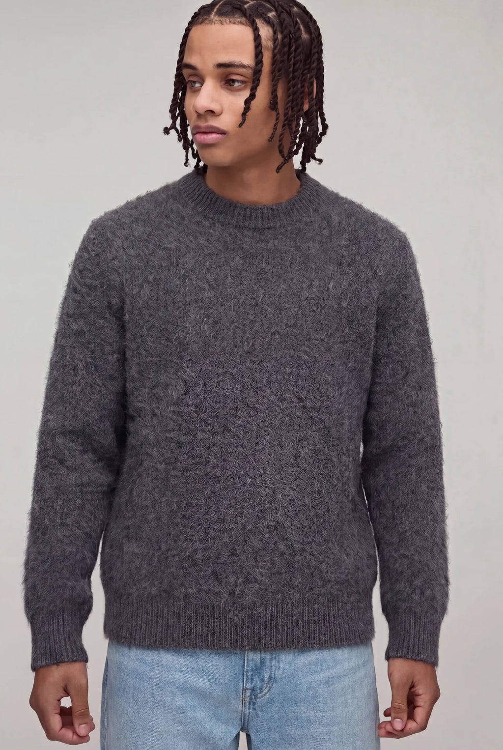 GREY MOHAIR SWEATER