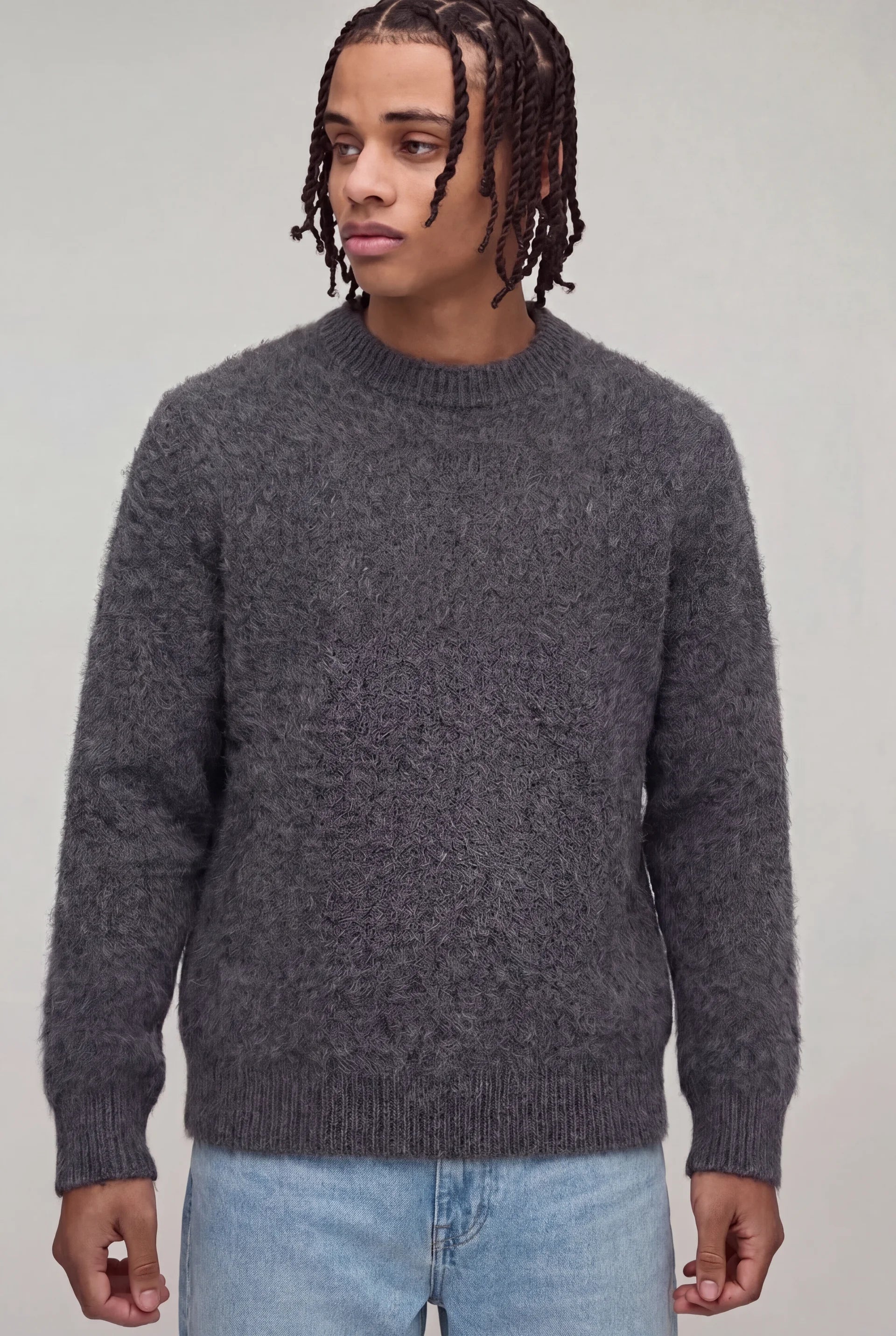 GREY MOHAIR SWEATER